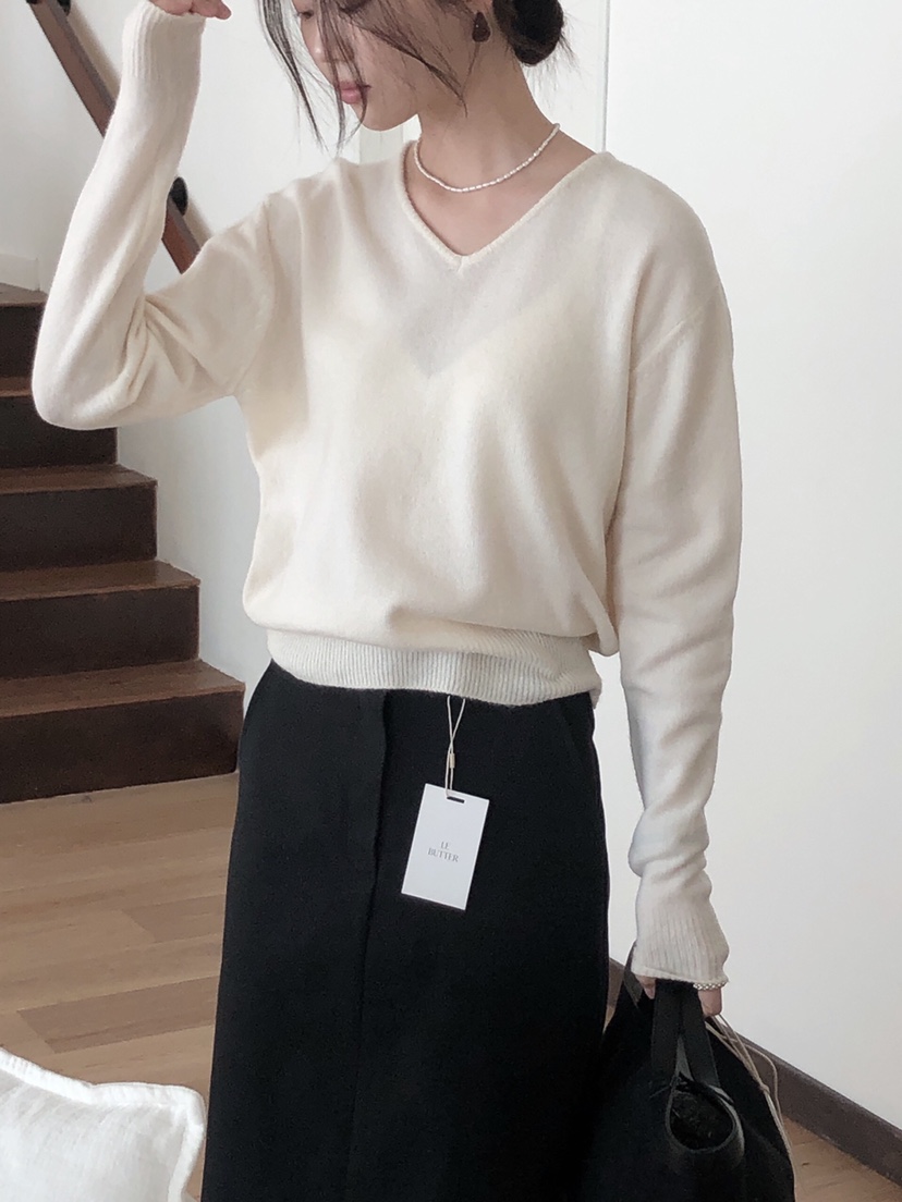LE BUTTER韓國直郵㊣東大門實拍女裝新款休閑25春夏針織衫LE BUTTER針織衫圖色3