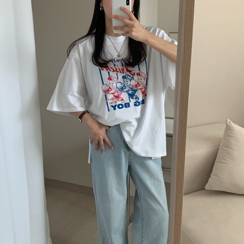 FROMJINI韓國直郵㊣東大門實拍女裝新品人氣休閑職業時尚T恤FROMJINIT恤