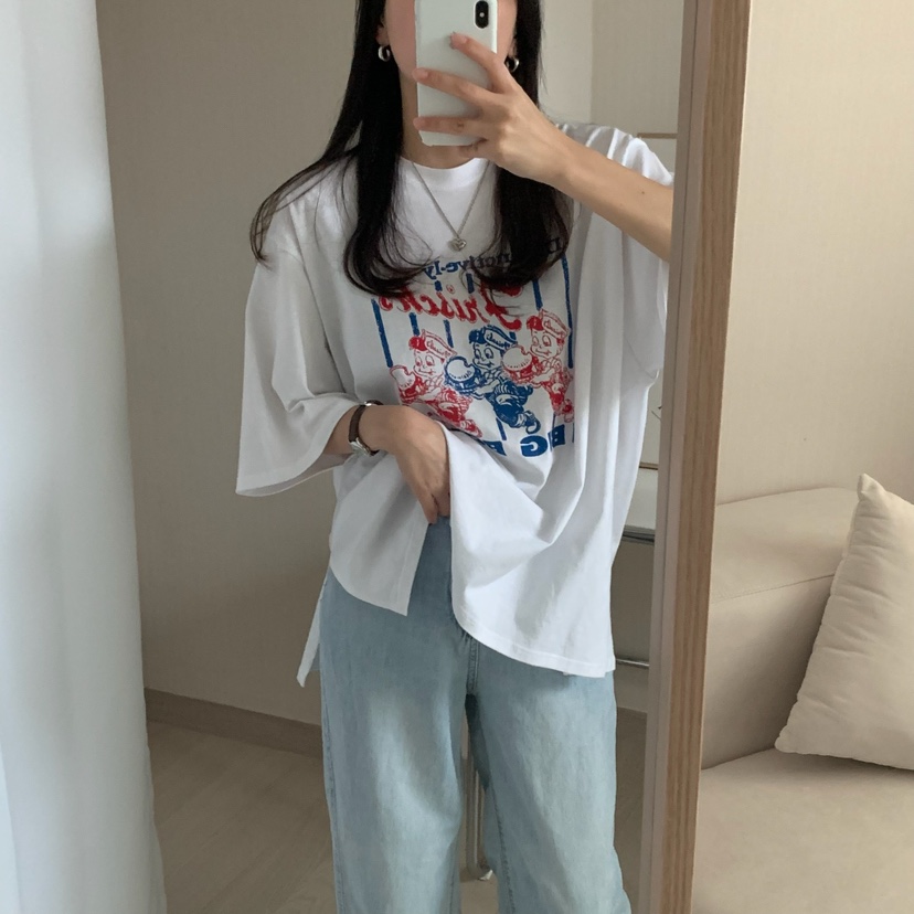 FROMJINI韓國直郵㊣東大門實拍女裝新品人氣休閑職業時尚T恤FROMJINIT恤