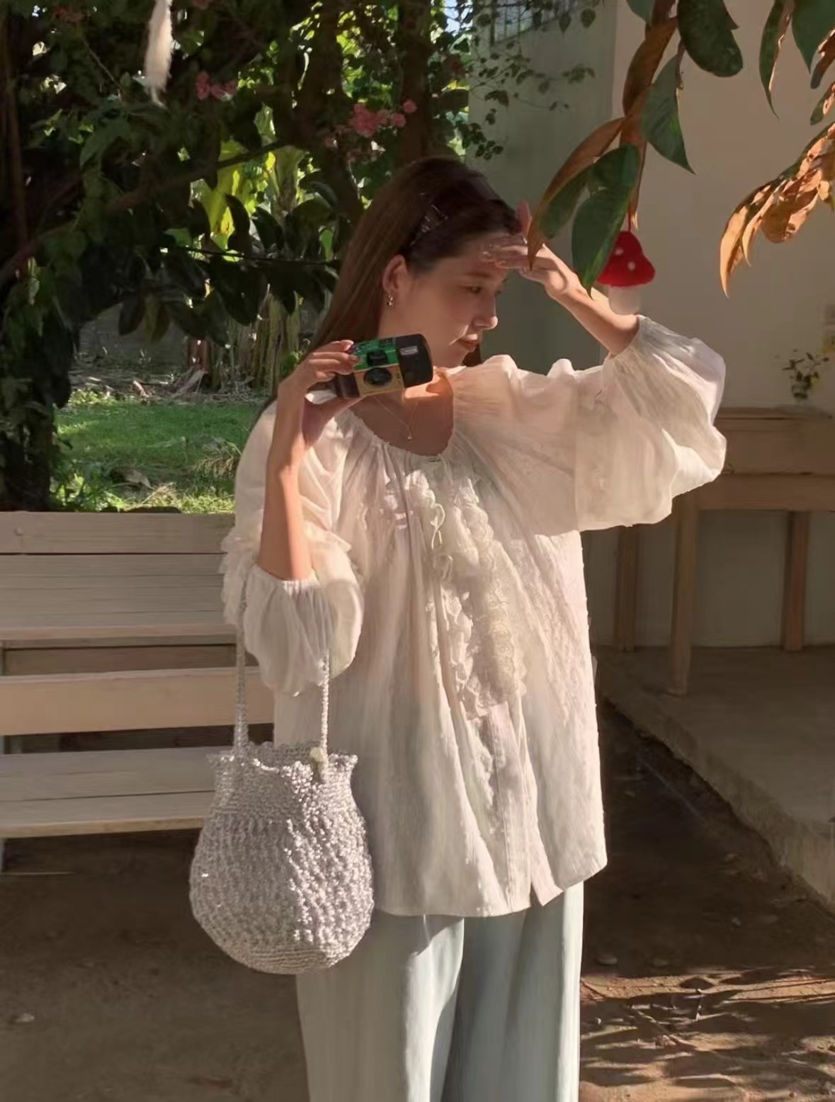 ANGE直郵韓國代購㊣女裝新款熱賣時尚休閑人氣職業襯衫蕾絲衫ANGE襯衫/蕾絲衫