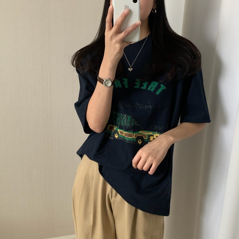 FROMJINI直郵韓國代購㊣女裝新品時尚休閑職業25春夏熱賣T恤FROMJINIT恤
