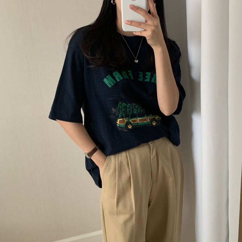 FROMJINI直郵韓國代購㊣女裝新品時尚休閑職業25春夏熱賣T恤FROMJINIT恤