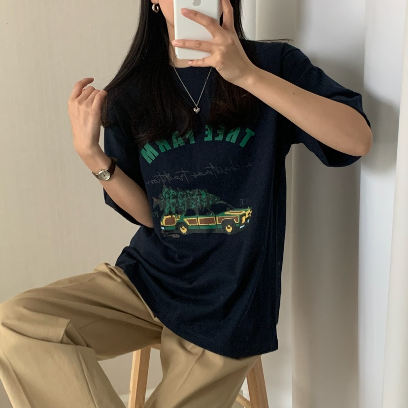FROMJINI直郵韓國代購㊣女裝新品時尚休閑職業25春夏熱賣T恤FROMJINIT恤