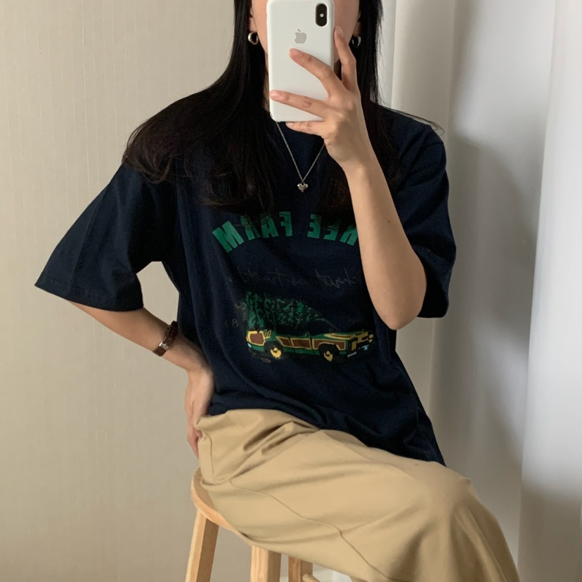 FROMJINI直郵韓國代購㊣女裝新品時尚休閑職業25春夏熱賣T恤FROMJINIT恤