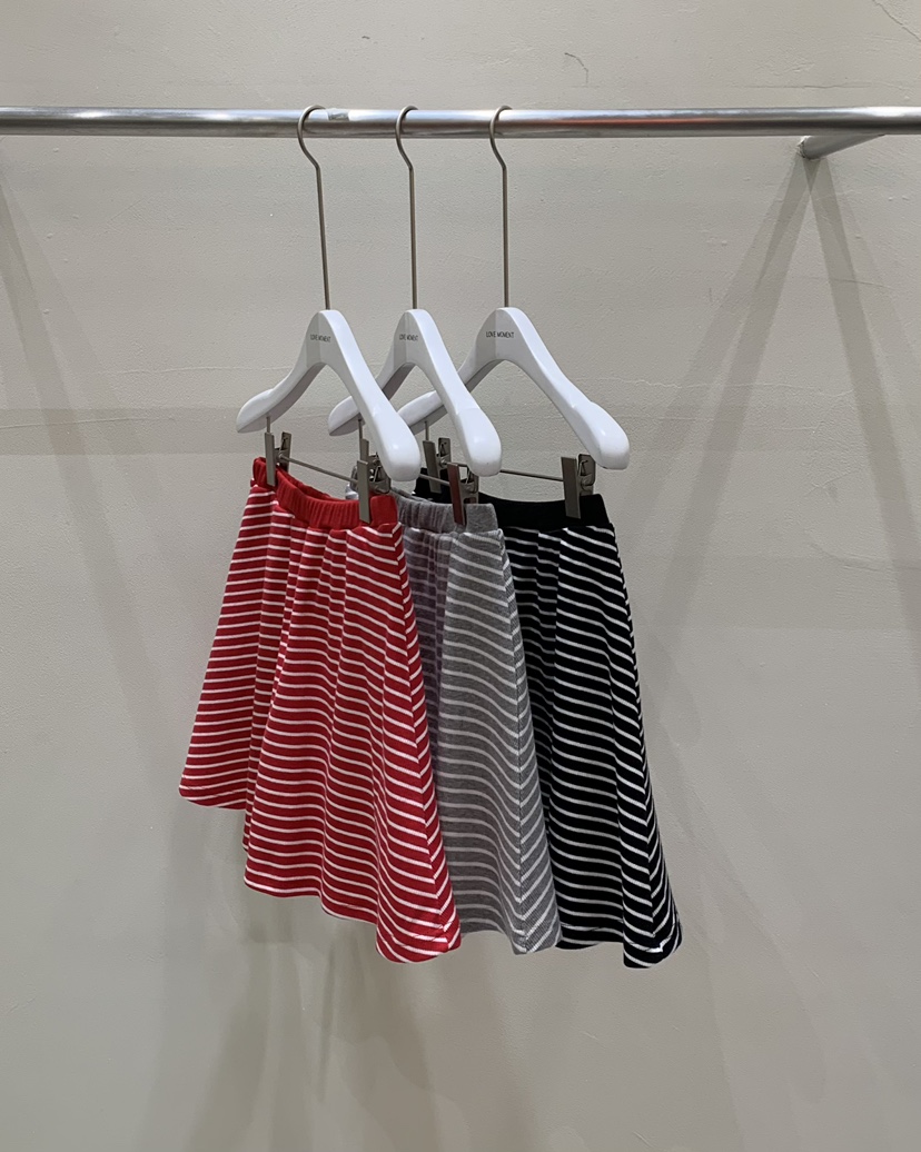 LOVE MOMENT直郵韓國代購㊣女裝新品人氣休閑25春夏短裙條紋LOVE MOMENT短裙