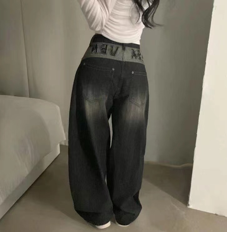 DEVELOP韓國㊣直郵東大門代購女裝新品時尚25春夏人氣牛仔褲DEVELOP牛仔褲