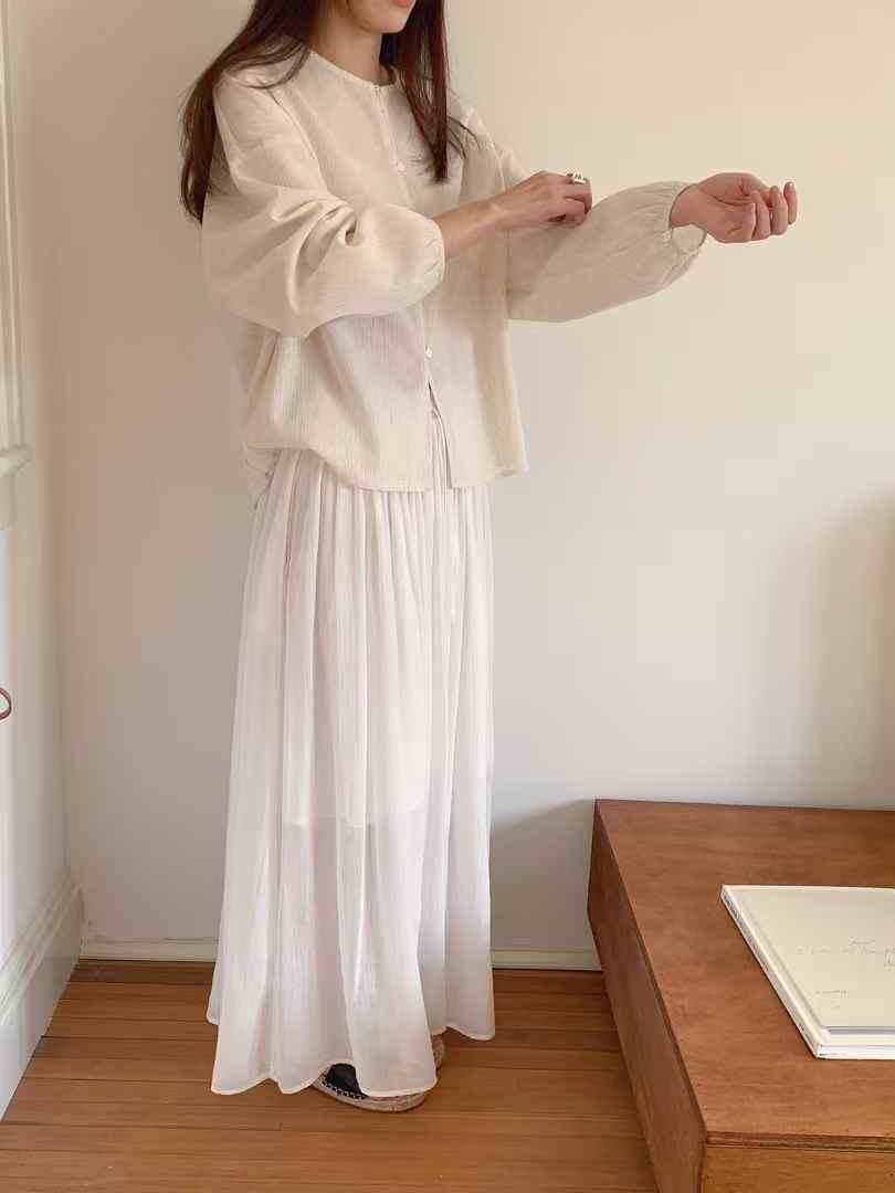 OLA韓國㊣直郵東大門代購女裝新款人氣推薦職業25春夏休閑長裙mellor/OLA長裙