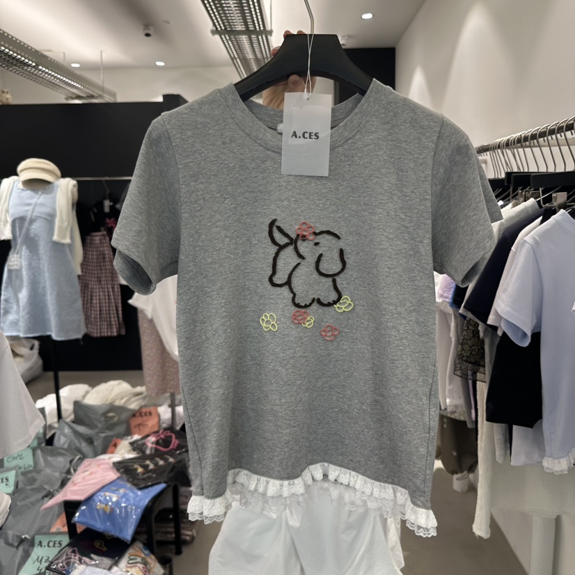 A.CES直郵韓國代購㊣女裝新品休閑熱賣推薦時尚職業人氣T恤A.CEST恤圖色2