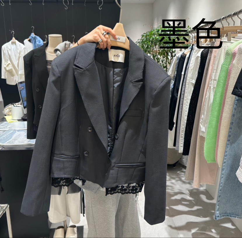 AYCE韓國直郵㊣女裝新品熱賣職業推薦25春夏人氣時尚夾克蕾絲101SHOWROOM/AYCE夾克