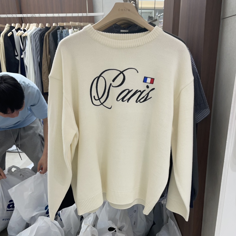 OHNIW韓國直郵女士新品時尚熱賣職業人氣25春夏真品休閑衛衣OHNIW-男裝衛衣