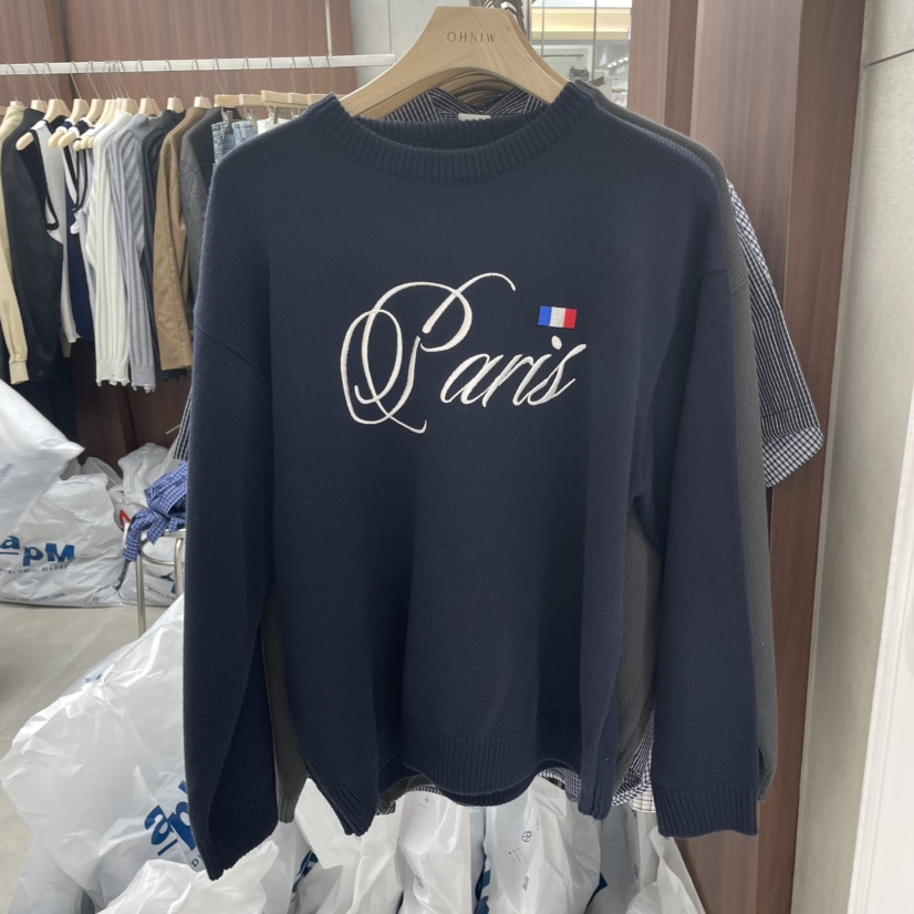 OHNIW韓國直郵女士新品時尚熱賣職業人氣25春夏真品休閑衛衣OHNIW-男裝衛衣圖色2
