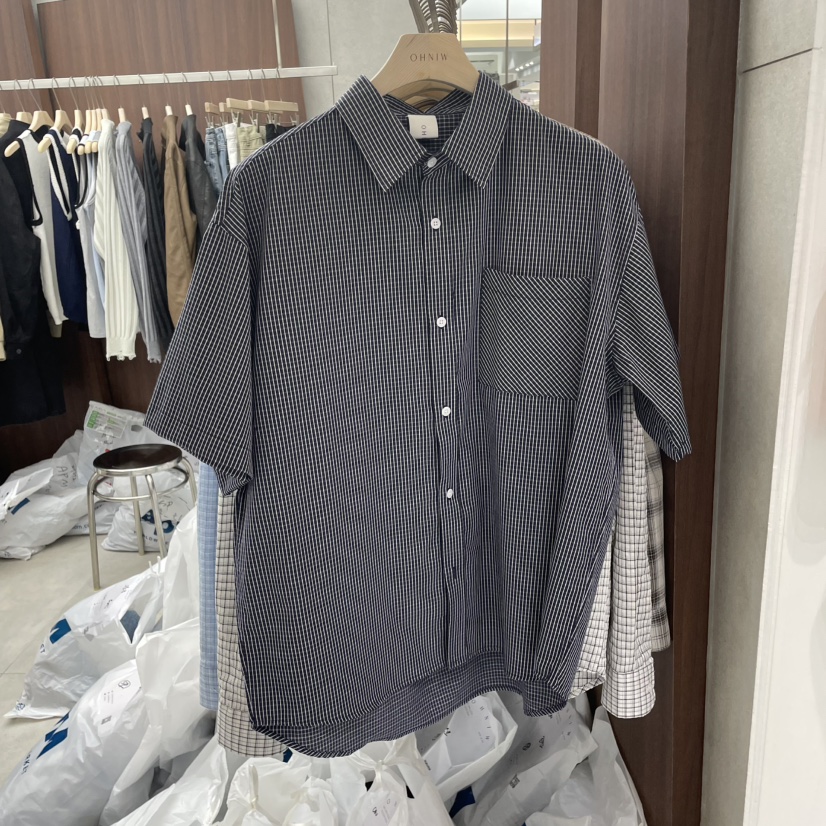 OHNIW東大門代購女裝新品休閑25春夏熱賣職業人氣襯衫蕾絲衫OHNIW-男裝襯衫/蕾絲衫圖色2