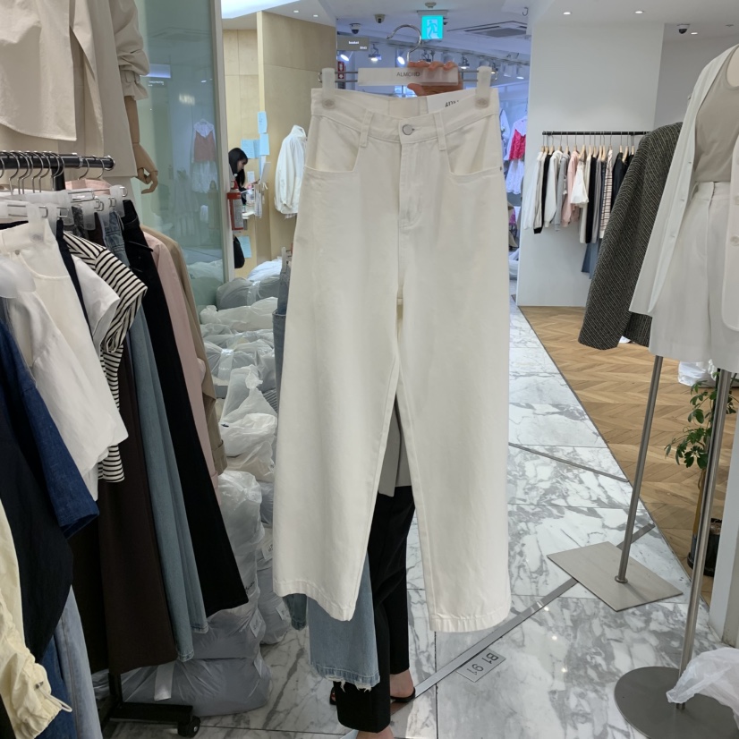 ALMOND東大門代購女士新款人氣休閑推薦熱賣職業25春夏牛仔褲ALMOND牛仔褲圖色1