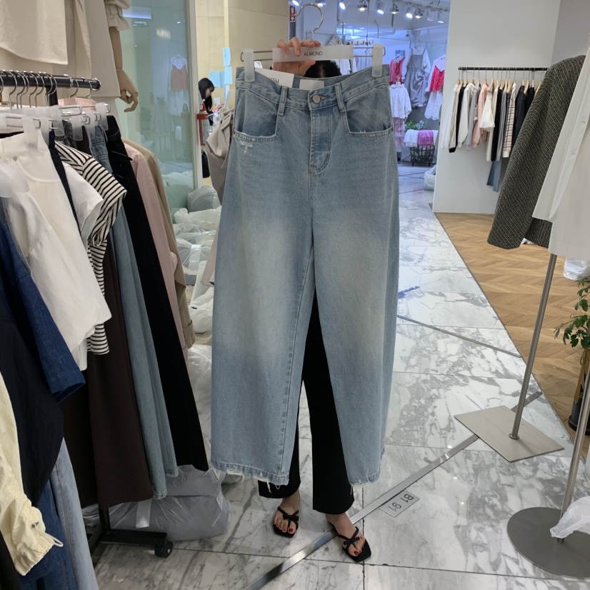 ALMOND東大門代購女士新款人氣休閑推薦熱賣職業25春夏牛仔褲ALMOND牛仔褲圖色2