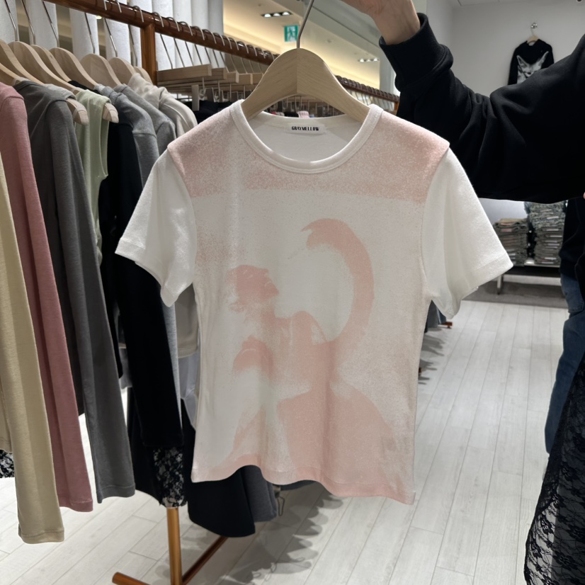 GRAYMELLOW東大門代購女裝新品真品時尚熱賣休閑25春夏人氣T恤GRAYMELLOWT恤圖色2