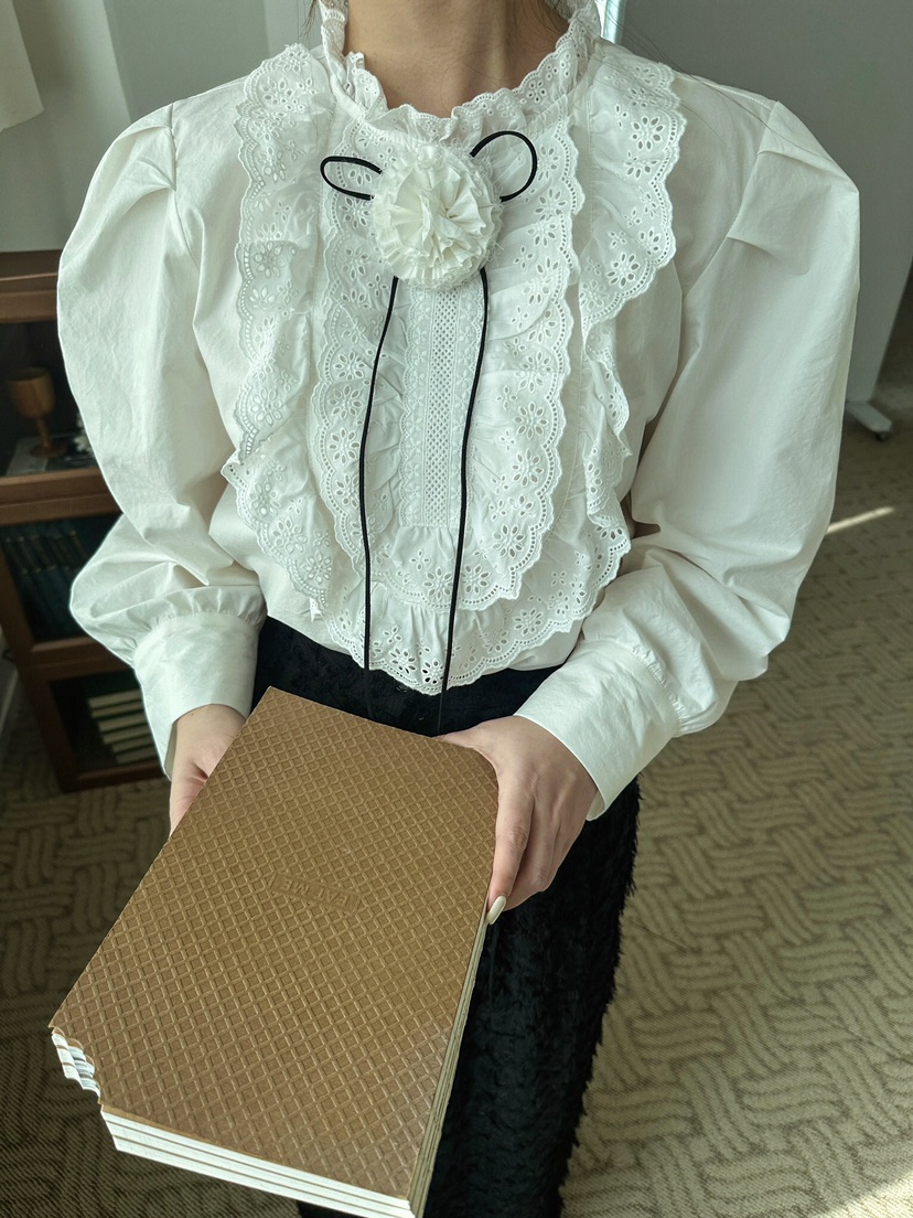 81 MARKET-L韓國直郵女裝新品真品25春夏職業時尚襯衫蕾絲衫81 MARKET-L襯衫/蕾絲衫