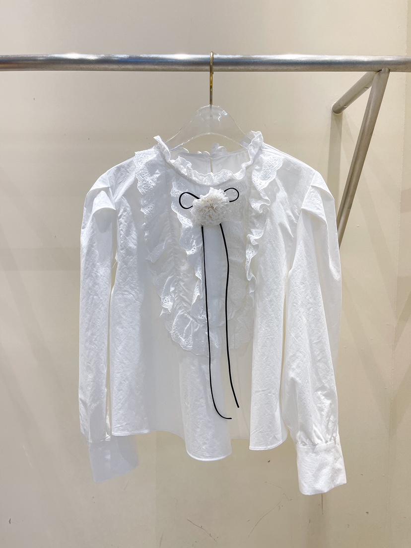 81 MARKET-L韓國直郵女裝新品真品25春夏職業時尚襯衫蕾絲衫81 MARKET-L襯衫/蕾絲衫