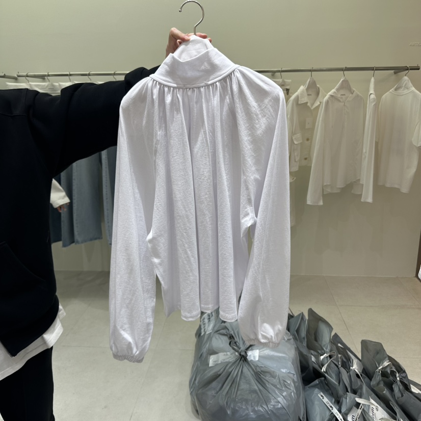 ARTISANAL韓國直郵女士新品推薦休閑職業襯衫蕾絲衫褶皺開衫ARTISANAL襯衫/蕾絲衫