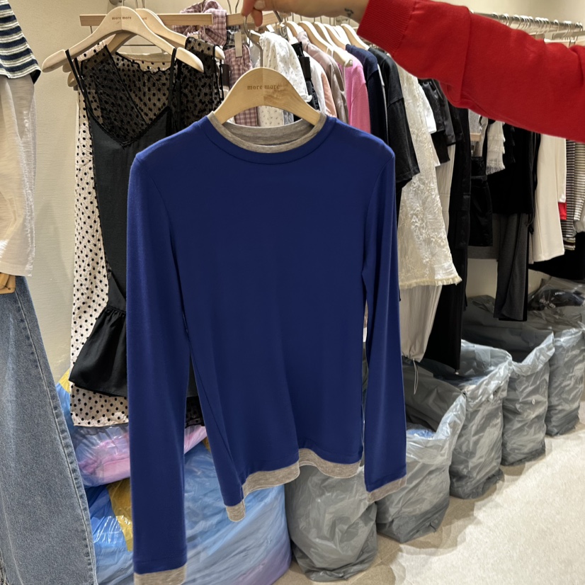 MOREMORE東大門代購女裝新品熱賣人氣推薦時尚職業休閑長袖T恤more more長袖T恤圖色6