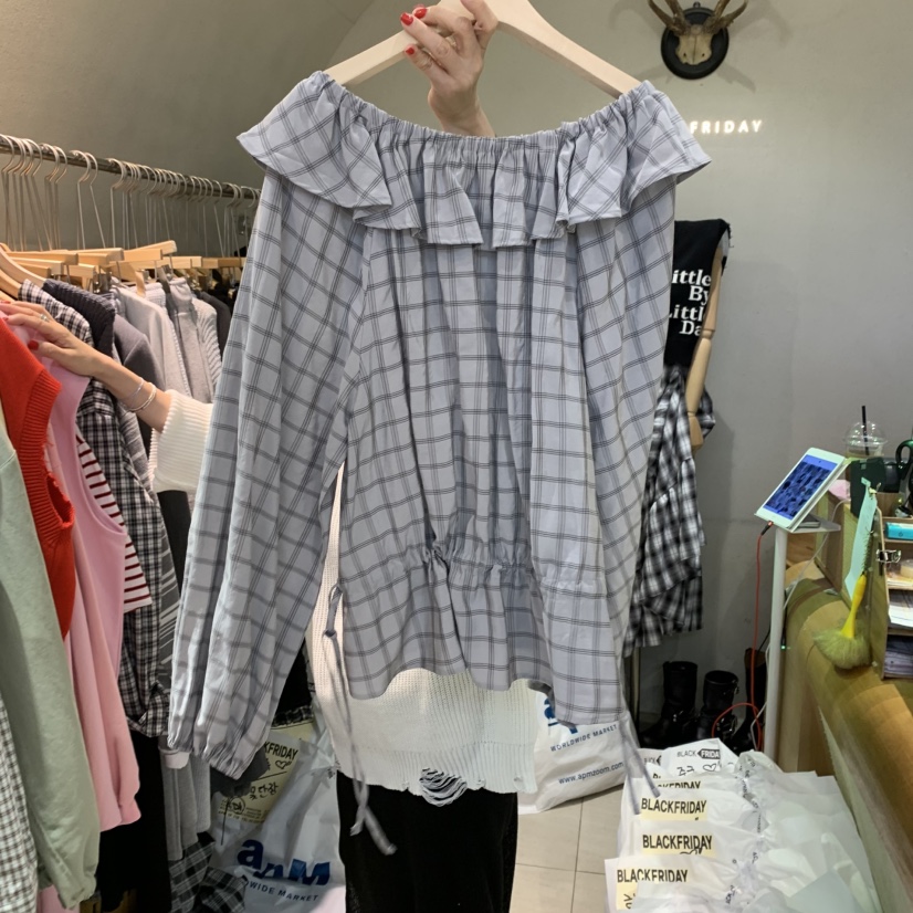 BLACKFRIDAY東大門代購女士新款熱賣25春夏真品人氣襯衫蕾絲衫BLACK FRIDAY襯衫/蕾絲衫