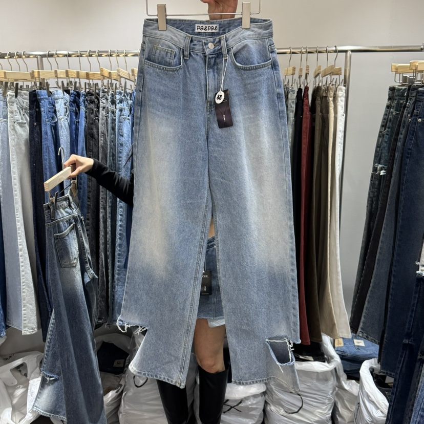 L'ETOILE東大門實拍女裝新品真品25春夏職業休閑熱賣牛仔褲L'ETOILE牛仔褲