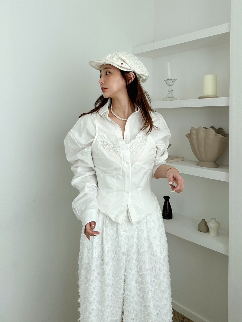 81 MARKET-L東大門實拍女裝新品時尚真品推薦25春夏襯衫蕾絲衫81 MARKET-L襯衫/蕾絲衫