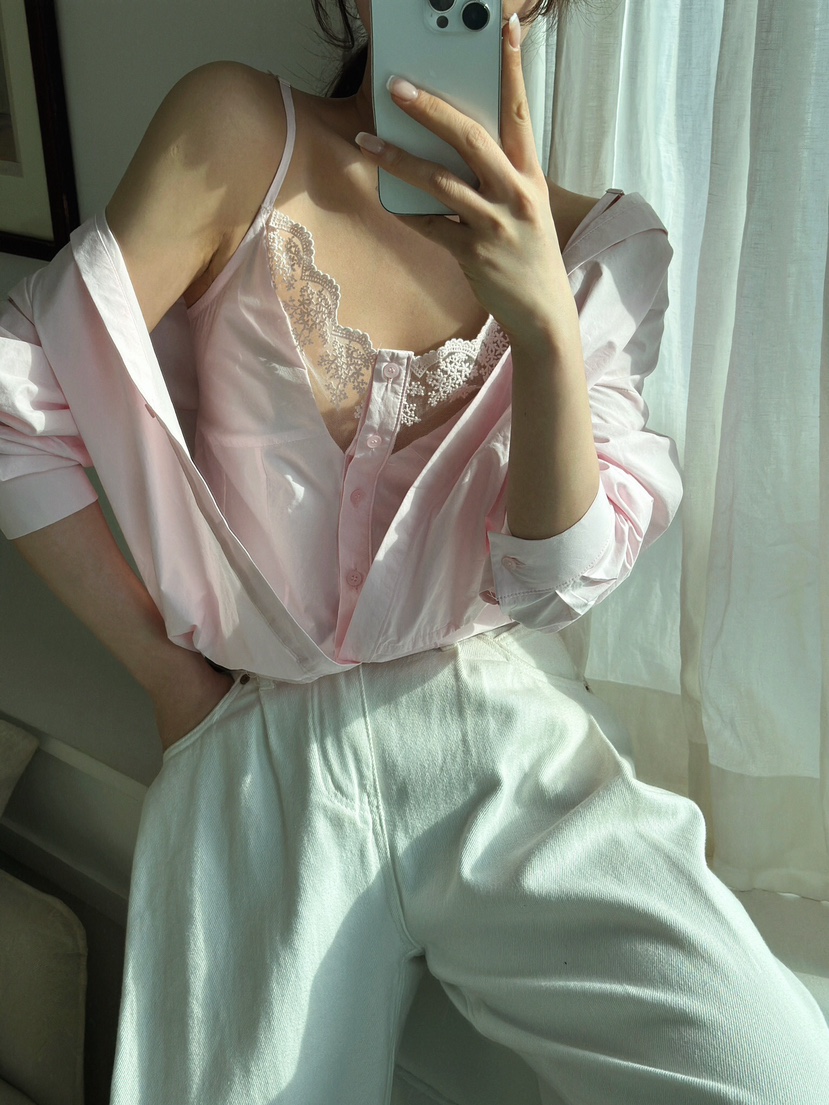 81 MARKET-L東大門實拍女裝新品時尚真品推薦25春夏襯衫蕾絲衫81 MARKET-L襯衫/蕾絲衫