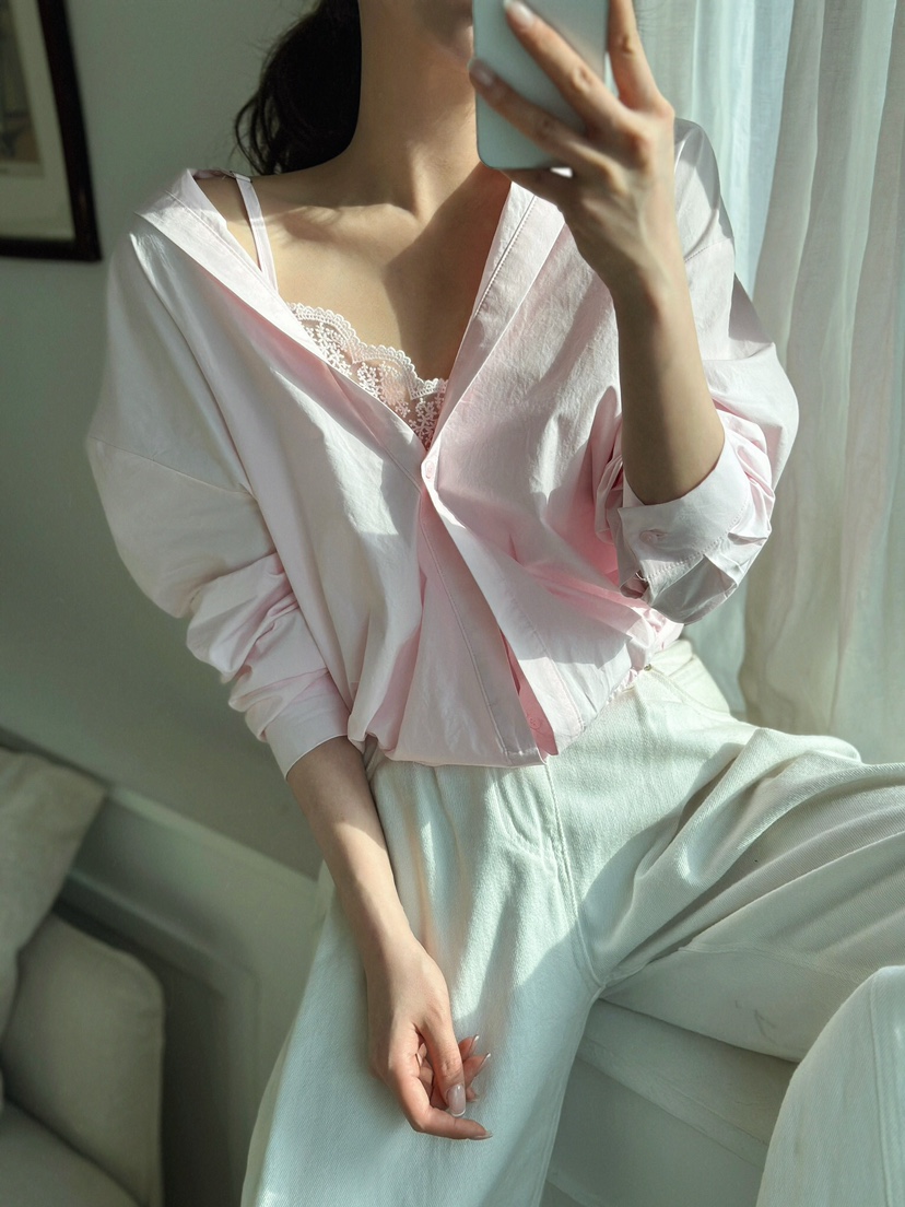 81 MARKET-L東大門實拍女裝新品時尚真品推薦25春夏襯衫蕾絲衫81 MARKET-L襯衫/蕾絲衫