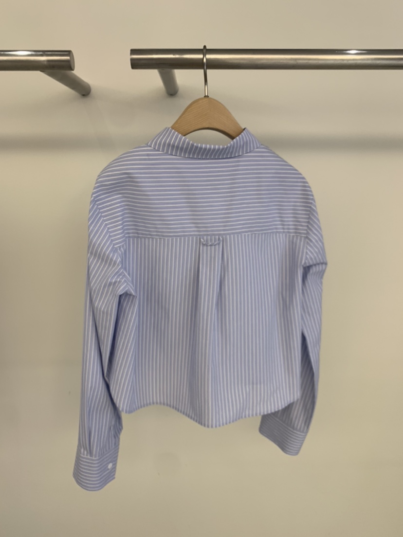 SELECT MARKET東大門代購女士新款25春夏休閑襯衫蕾絲衫條紋SELECT MARKET襯衫/蕾絲衫