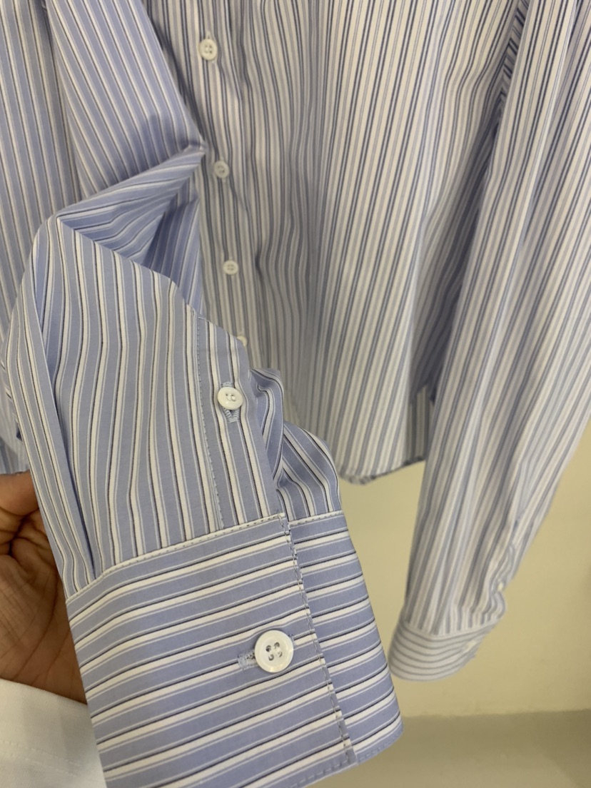 SELECT MARKET東大門代購女士新款25春夏休閑襯衫蕾絲衫條紋SELECT MARKET襯衫/蕾絲衫