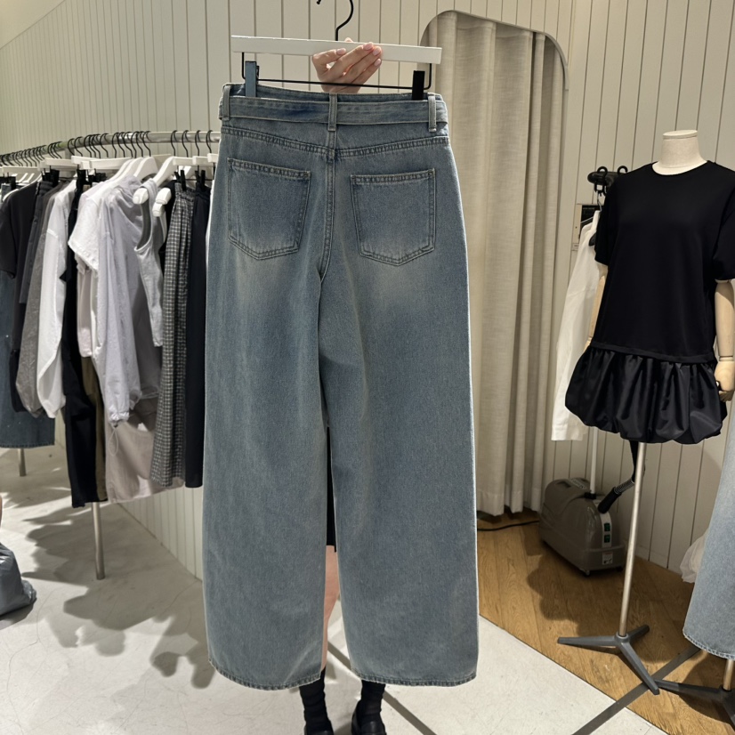 GRADE韓國直郵女裝新款熱賣真品推薦人氣職業25春夏牛仔褲含腰帶GRADE牛仔褲