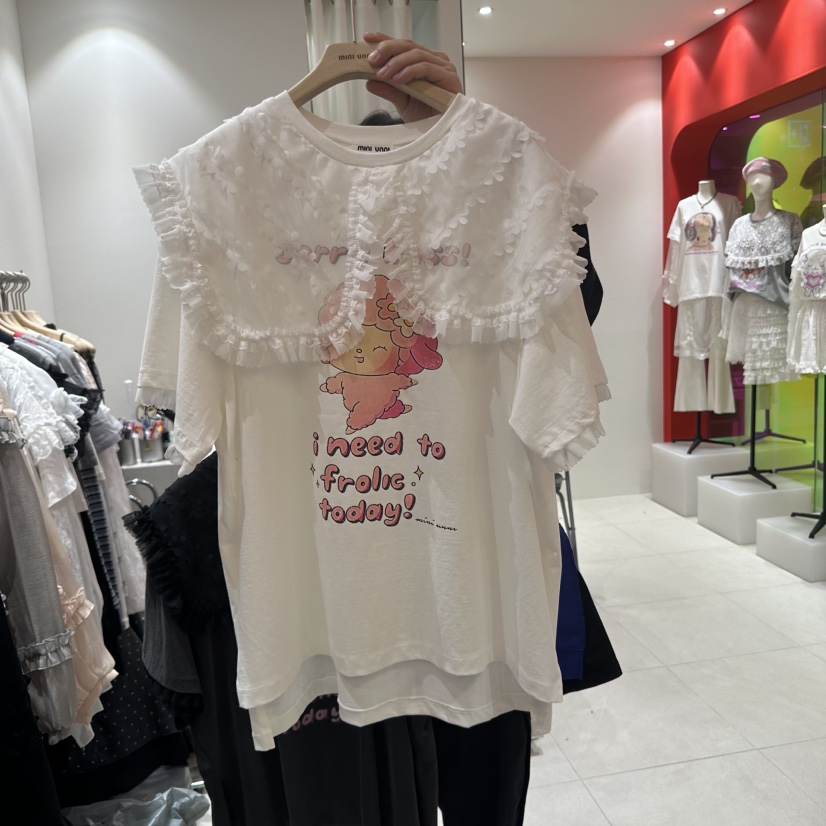 MINI UNNI韓國代購女士新品真品25春夏時尚休閑推薦人氣T恤MINI UNNIT恤
