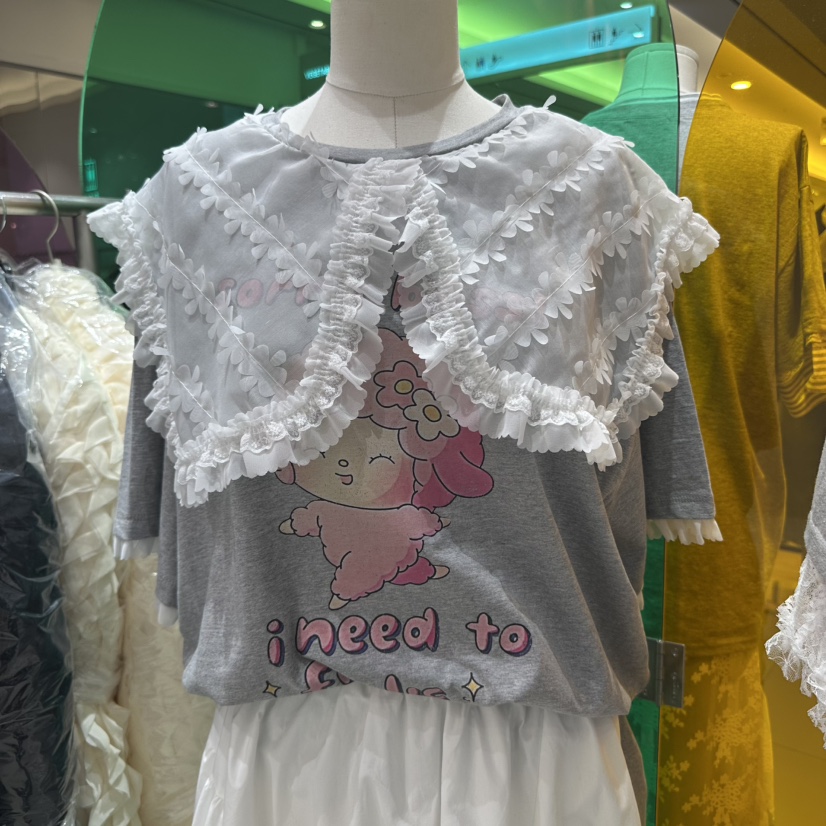 MINI UNNI韓國代購女士新品真品25春夏時尚休閑推薦人氣T恤MINI UNNIT恤圖色3