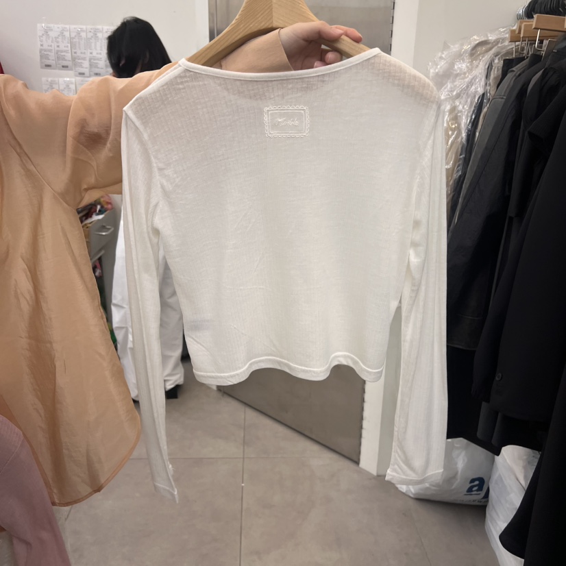 MOIBLE韓國直郵女裝新品時尚真品休閑推薦25春夏長袖T恤柔軟MOIBLE長袖T恤