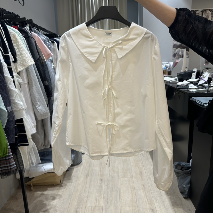 SOFTNESS韓國代購女裝新款真品職業人氣休閑襯衫蕾絲衫蝴蝶結Softness/Cosmic襯衫/蕾絲衫