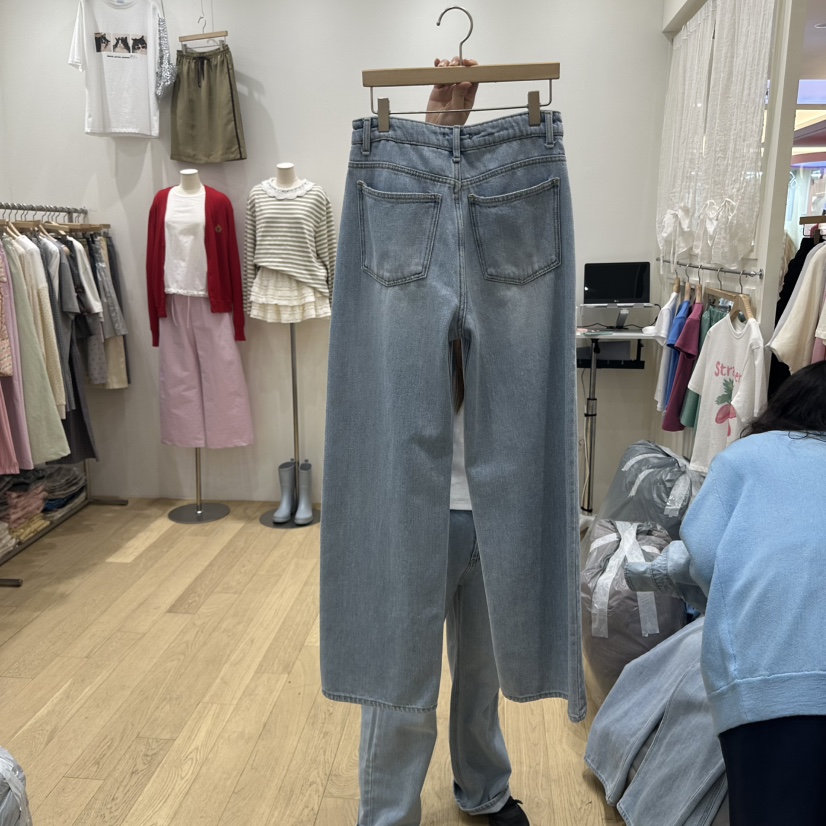FURE韓國直郵女裝新品真品25春夏職業時尚推薦牛仔褲寬松牛仔FURE牛仔褲