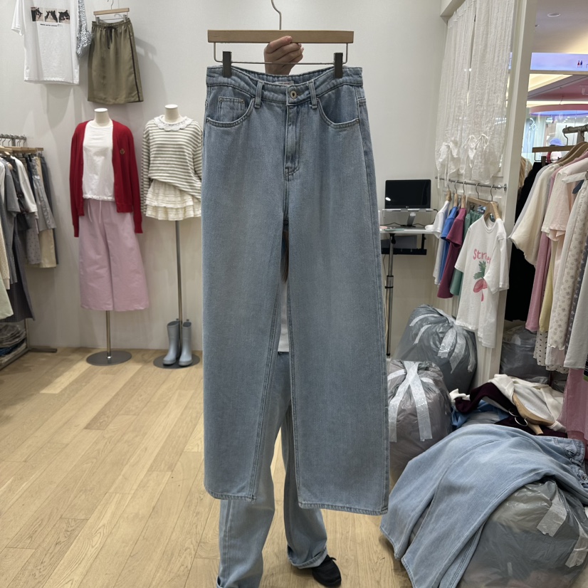 FURE韓國直郵女裝新品真品25春夏職業時尚推薦牛仔褲寬松牛仔FURE牛仔褲