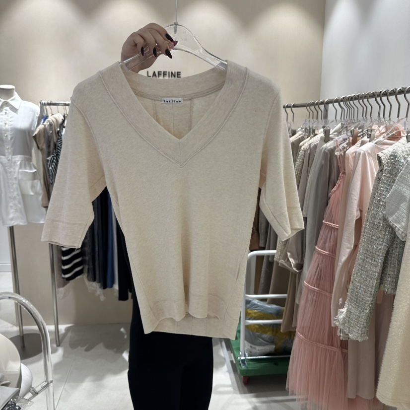 LAFFINE-P東大門直郵女士新品休閑25春夏職業熱賣真品T恤天絲LAFFINE-PT恤圖色3