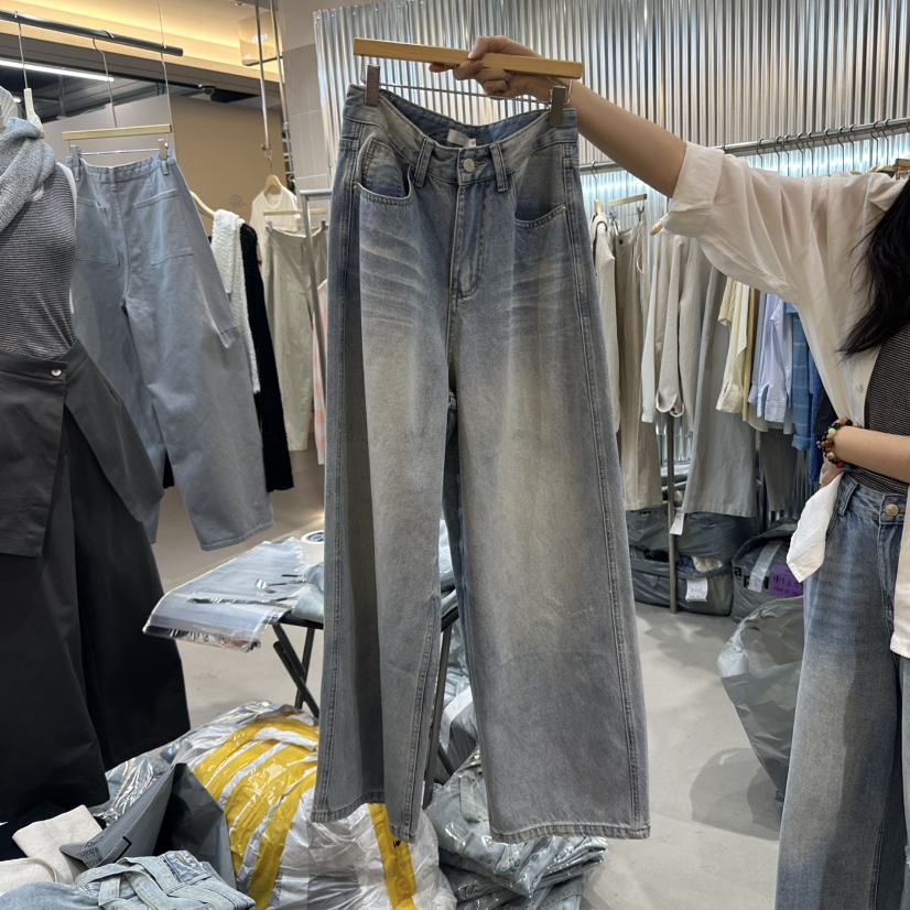 ALEGRE韓國代購女士新款職業熱賣25春夏推薦時尚真品牛仔褲ALEGRE牛仔褲