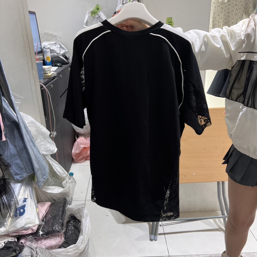TYCHE東大門直郵女士新款休閑推薦職業真品熱賣T恤復古蕾絲TYCHET恤