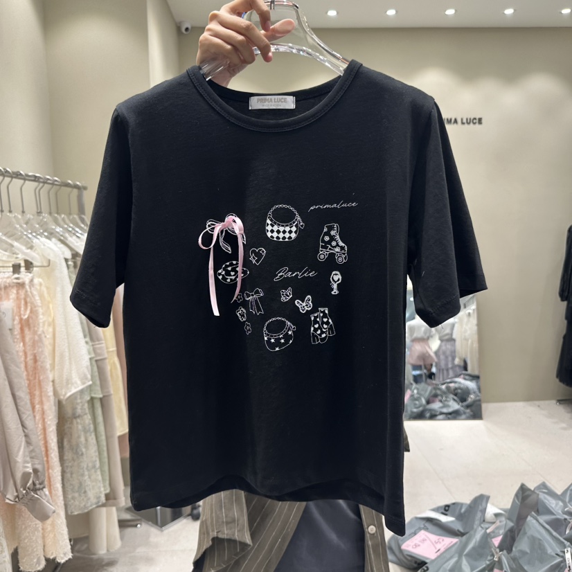 PRIMA LUCE東大門實拍女士新品時尚職業推薦人氣熱賣休閑T恤CHARLOTTET恤圖色3