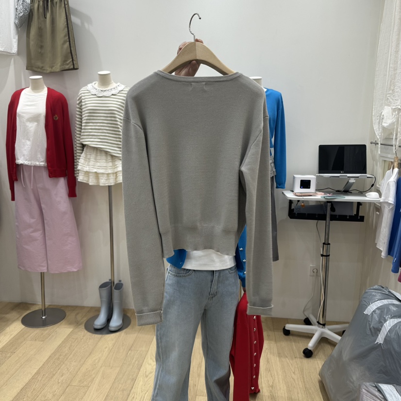 FURE韓國代購女士新品職業熱賣25春夏休閑人氣真品針織衫開衫FURE針織衫