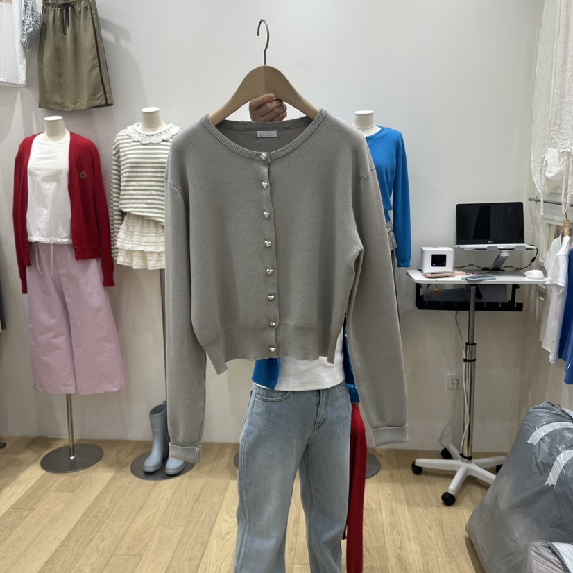 FURE韓國代購女士新品職業熱賣25春夏休閑人氣真品針織衫開衫FURE針織衫圖色4