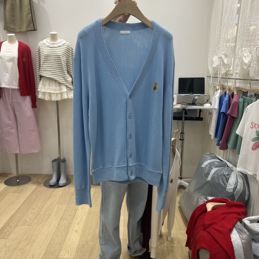FURE東大門直郵女士新品職業人氣25春夏推薦時尚針織衫刺繡FURE針織衫圖色2