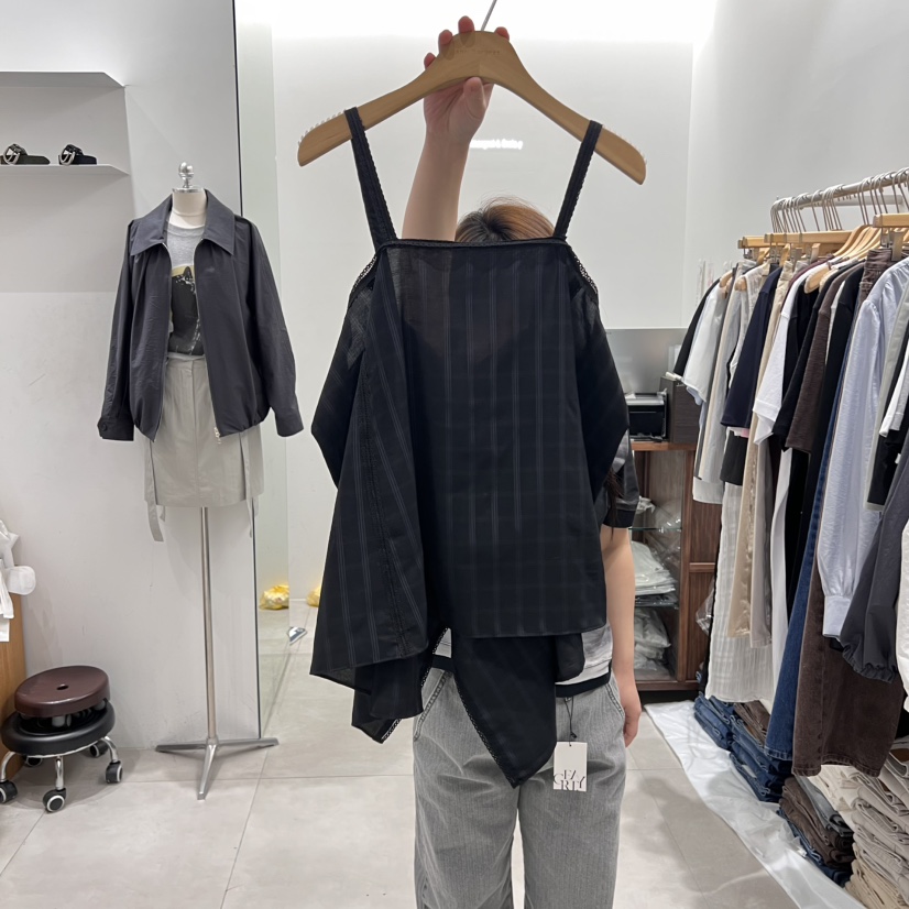 ANN MARGRET韓國直郵女裝新品休閑吊帶背心不含內搭緊身GRETA.Y吊帶/背心