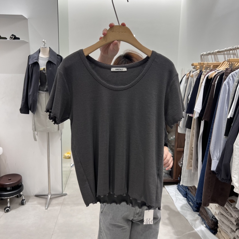 ANN MARGRET韓國代購女士新品時尚T恤刺繡GRETA.YT恤