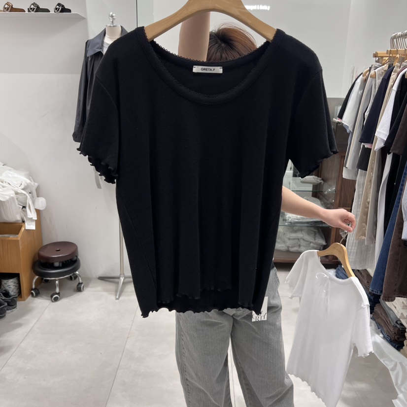 ANN MARGRET韓國代購女士新品時尚T恤刺繡GRETA.YT恤圖色2