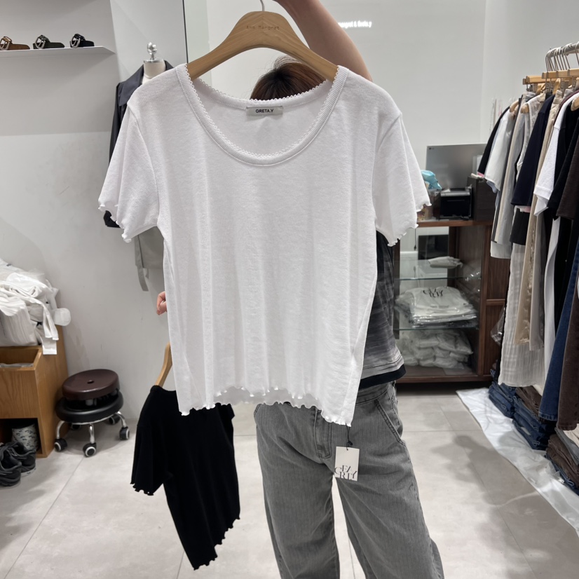 ANN MARGRET韓國代購女士新品時尚T恤刺繡GRETA.YT恤圖色3
