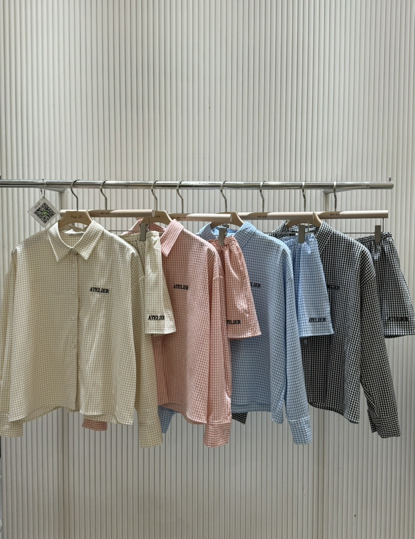 ON:UP韓國代購女裝新品人氣熱賣25春夏真品休閑推薦套裝格紋ON:UP套裝