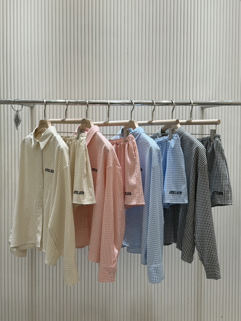 ON:UP韓國代購女裝新品人氣熱賣25春夏真品休閑推薦套裝格紋ON:UP套裝